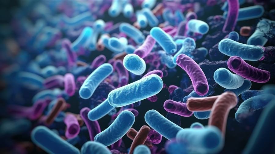 Representación cercana de microorganismos del microbioma agrícola